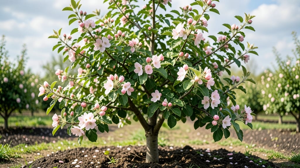 Fuji Apple Tree Bloom: Timed Pruning for Maximum Fruit Set