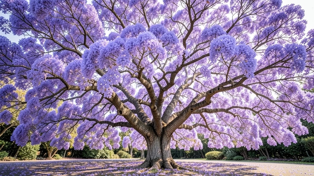 Jacaranda Tree for Dramatic Purple Cascades