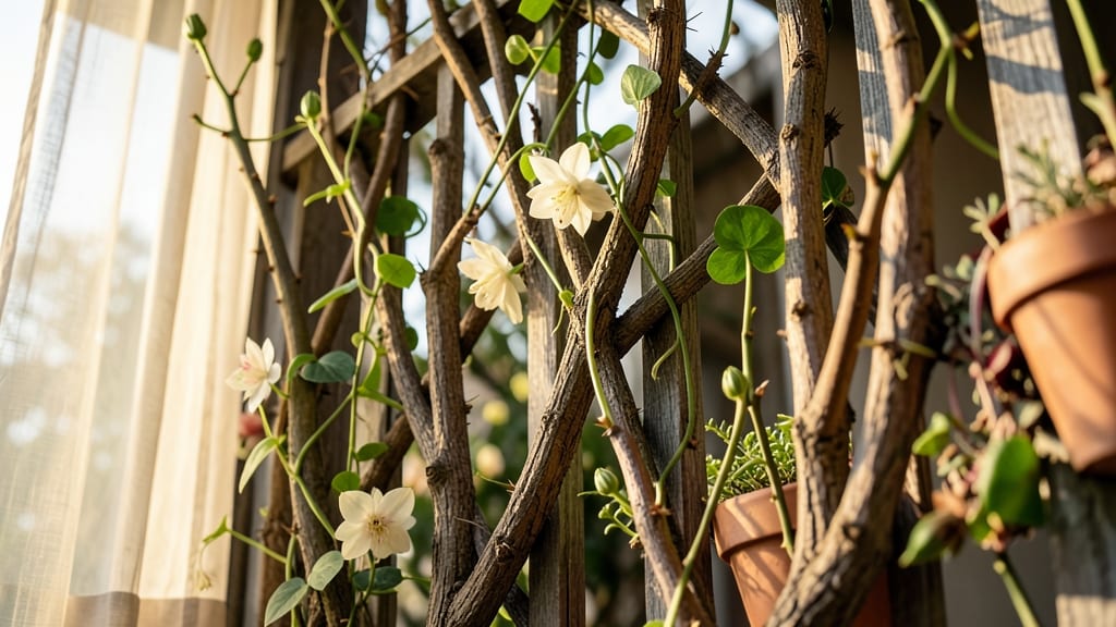Build A Rustic Tree Branch Trellis