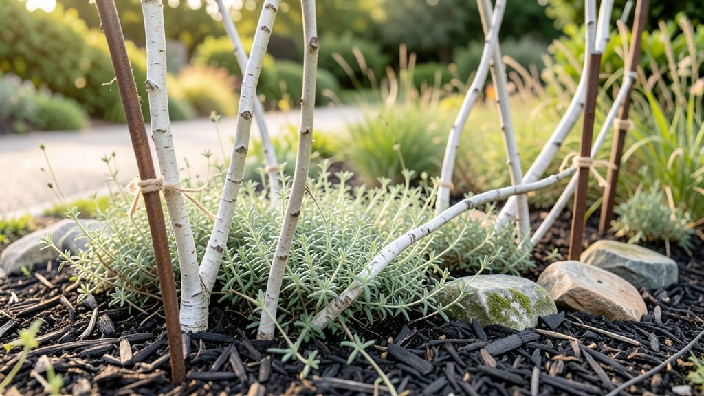 Tree Branch Garden Edging: Rustic Charm That Defines Garden Borders Naturally