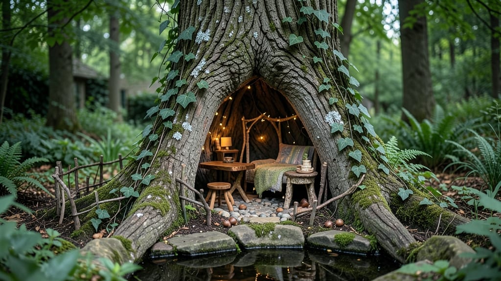 Tree Trunk Fairy Homes: Whimsical Enchantment for Your Garden