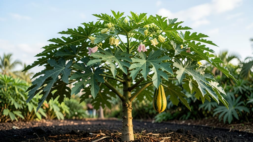 How Tall Does a Papaya Tree Grow: Mature Height Guide for Tropical Gardens