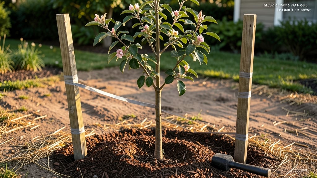 How to Stake a Tree with 2 Stakes: Diagonal Bracing for Wind-Resistant Stability