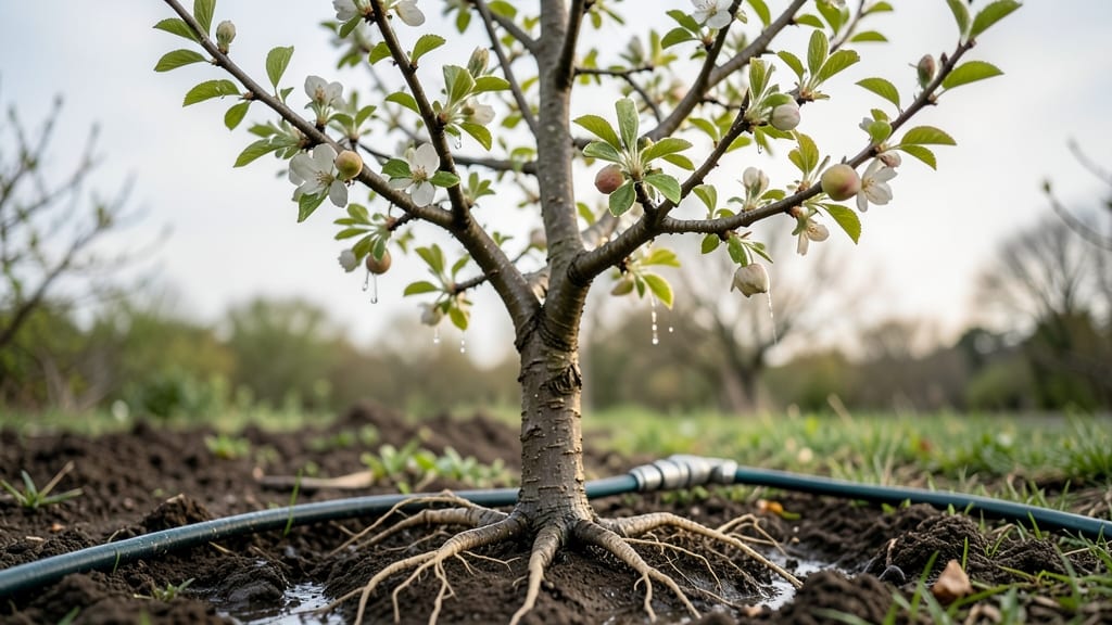 Newly Planted Fruit Trees