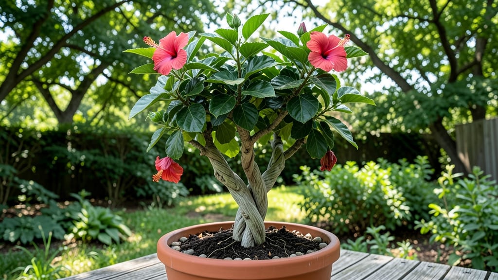 Hibiscus Braided Tree Height: Prune for Compact Growth in 3 Years