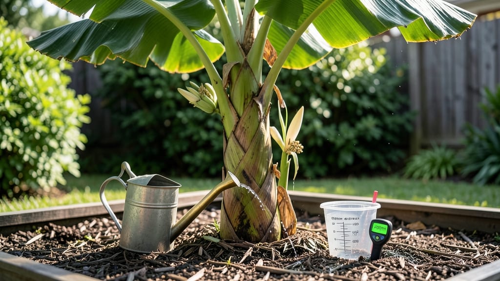How Much Water Does a Banana Tree Need Per Day: Daily Needs by Stage (With Drought Signs)