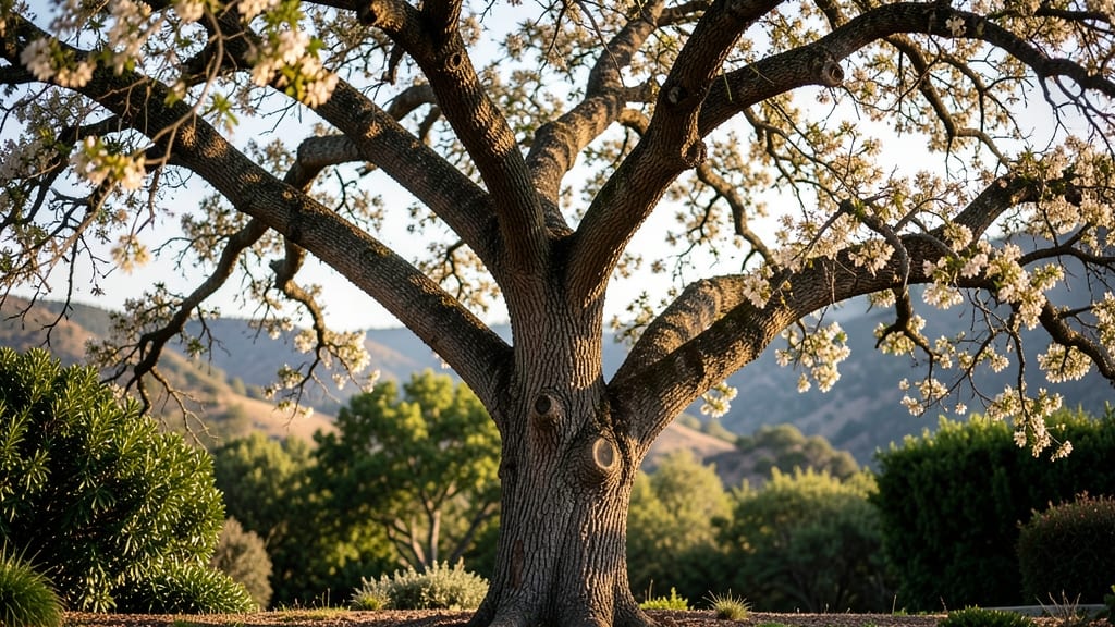 Canyon Live Oak's Subtle White Flowering