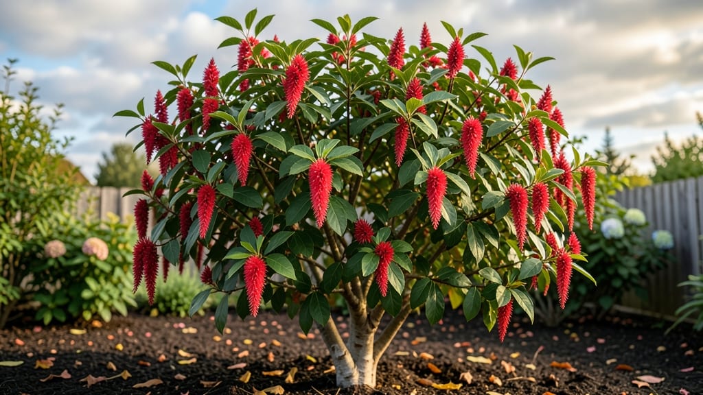 Tree With Red Fuzzy Flowers: Pollinator Magnet With Year-Round Blooms