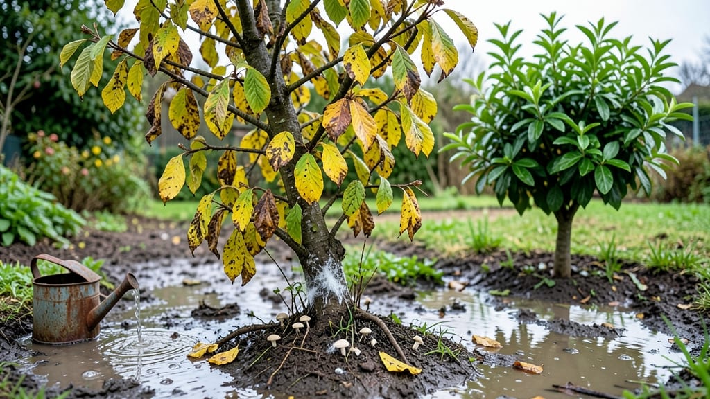 Cherry Tree Overwatering Signs: Yellowing Leaves and Mushy Roots