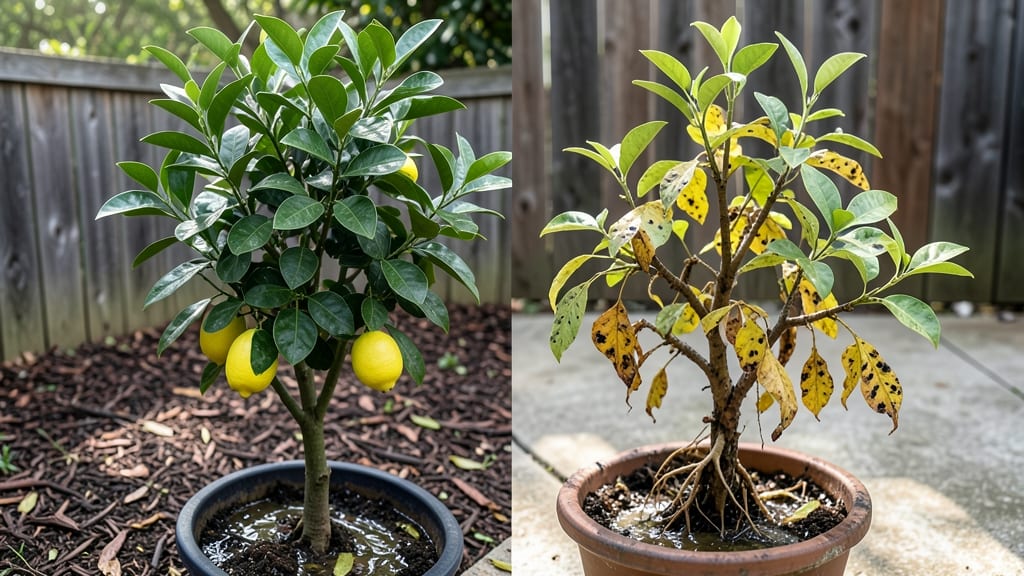 What Does Overwatered Lemon Tree Look Like?: Yellowing, Drooping Signs of Root Stress