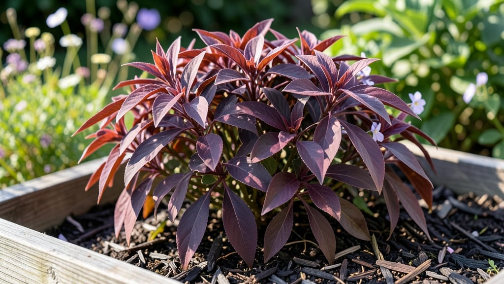 Purple Heart Tree Leaves: Bold Red Foliage Year-Round Beauty