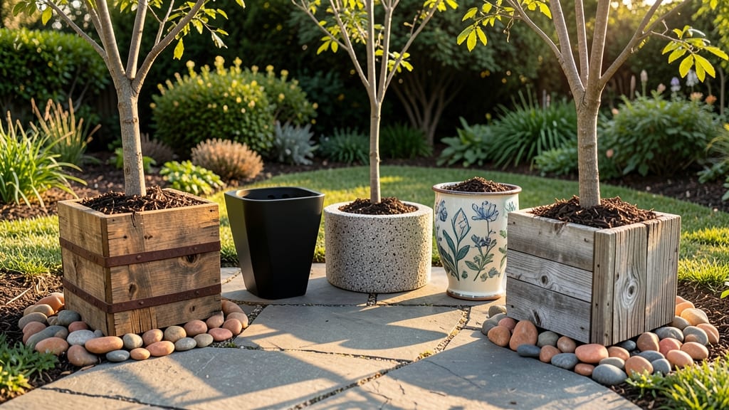 Large Outdoor Tree Planters: Bold Vertical Focal Points for Small Spaces