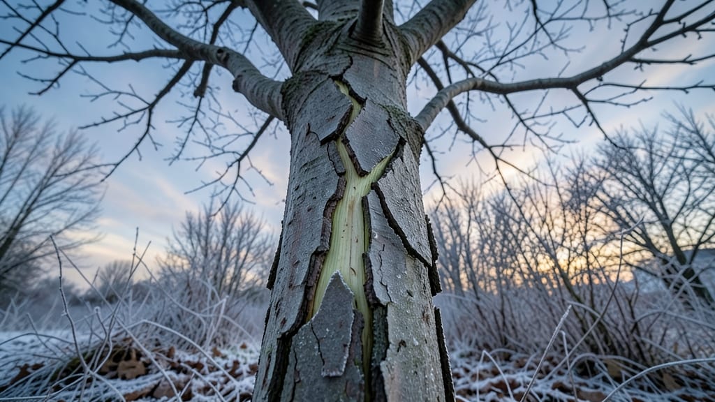 Protecting the Tree Trunk from Frost Cracks