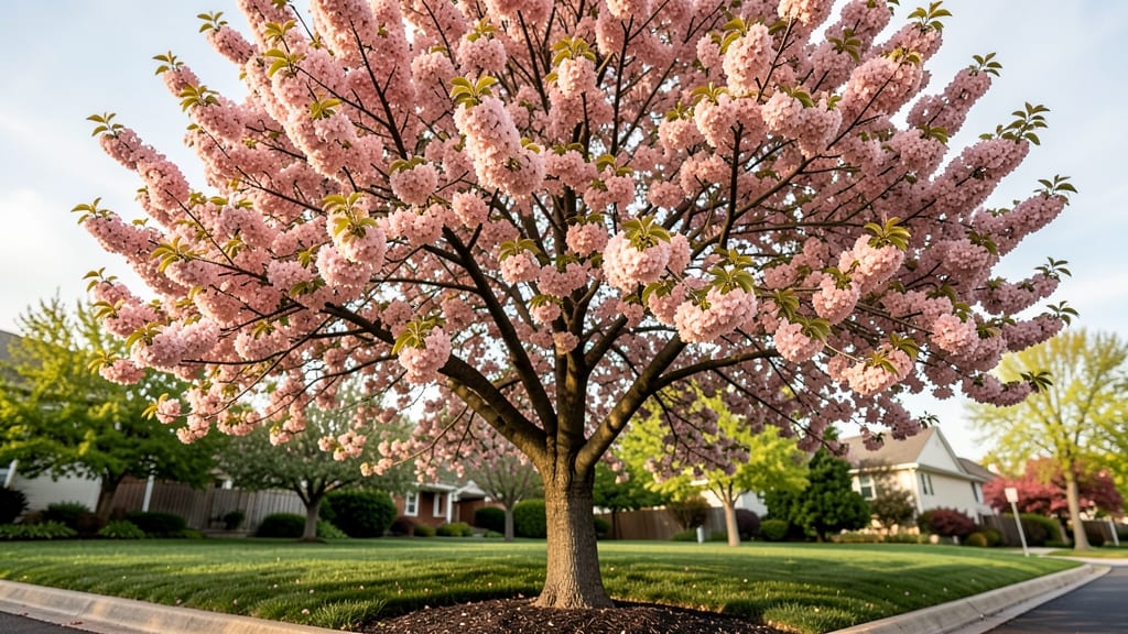 Bradford Pear Trees with Fragrant Pink Flowers