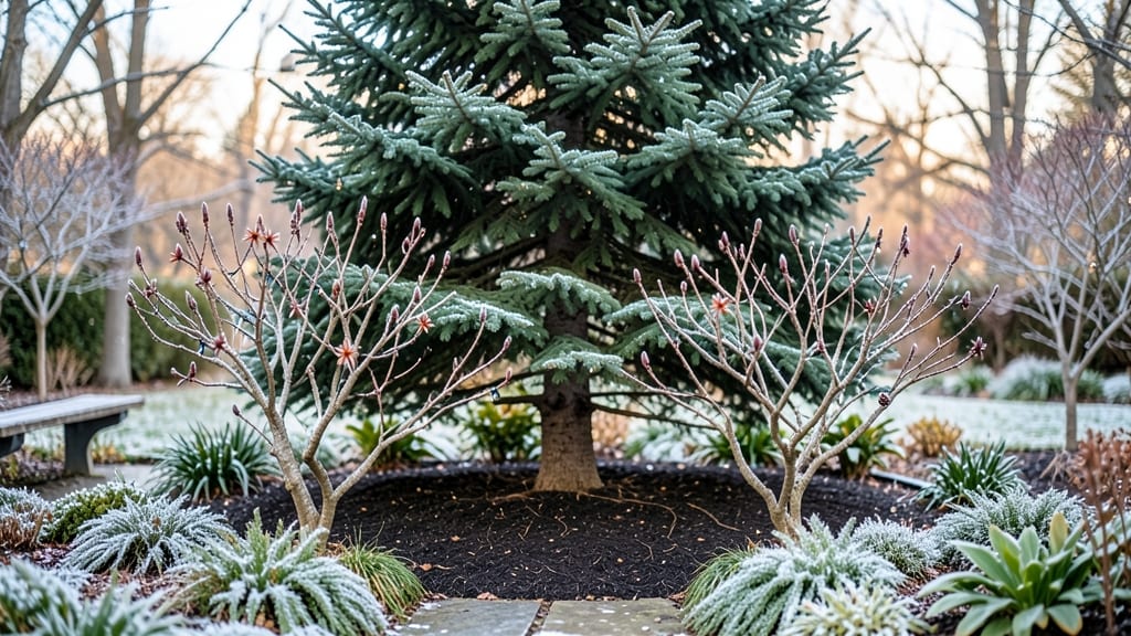 Christmas Tree With Magnolias: Dramatic Year-Round Vertical Garden Statement